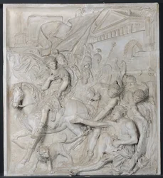 Alejandro Magno y Diógenes, completado en 1693